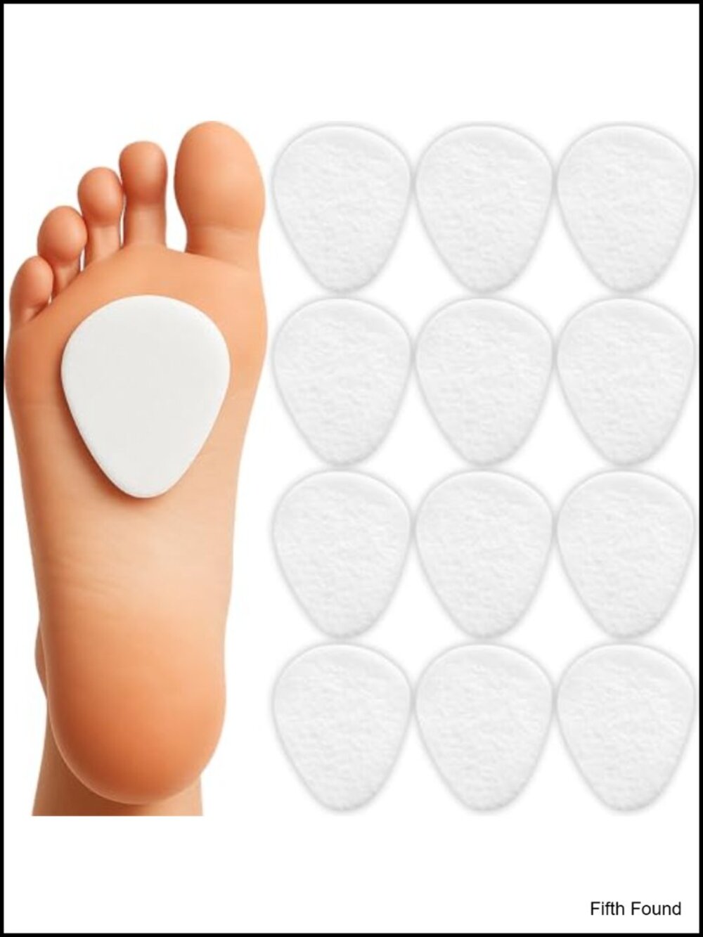 12 Felt Metatarsal Pads Ball of Foot Cushions for Women Men